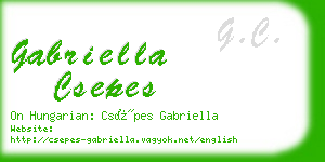 gabriella csepes business card